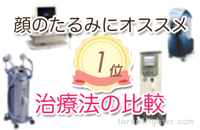 顔のたるみを取る比較